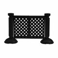 Grosfillex US962117 2 Panel Resin Patio Fence - Black 383US962117